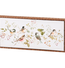 Chickadees Wall Decor 16" x 8"
