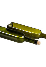 Gardener Select® Glass Bottle Planter Set  - 2pc - 12in L x 3in W - Dark Green