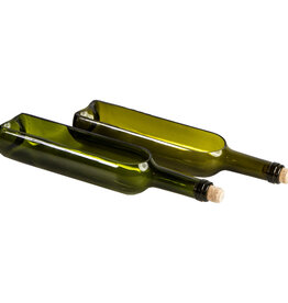 Gardener Select® Glass Bottle Planter Set  - 2pc - 12in L x 3in W - Dark Green