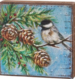 Chickadee Block Sign