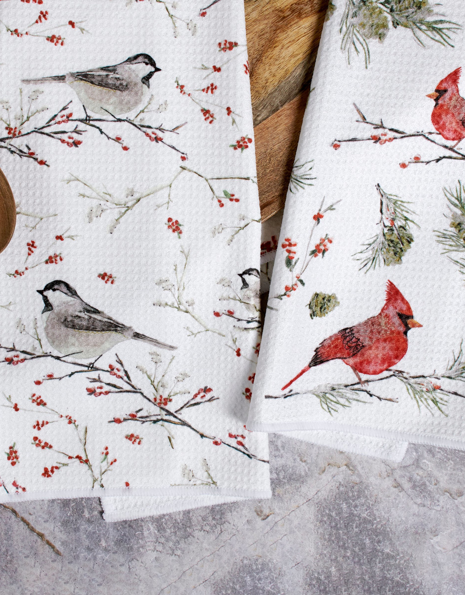 Winter Birds Kitchen Towel Set