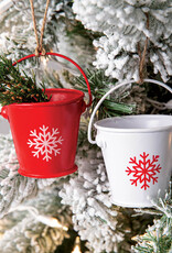 Red and White Bucket Ornaments