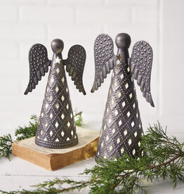 Pressed Tin Tabletop Angel Lg 6¼''W x 4½''D x 11''H