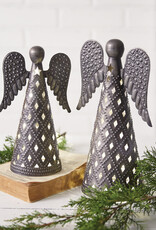 Pressed Tin Tabletop Angel Sm 5½''W x 3¾''D x 9½''H