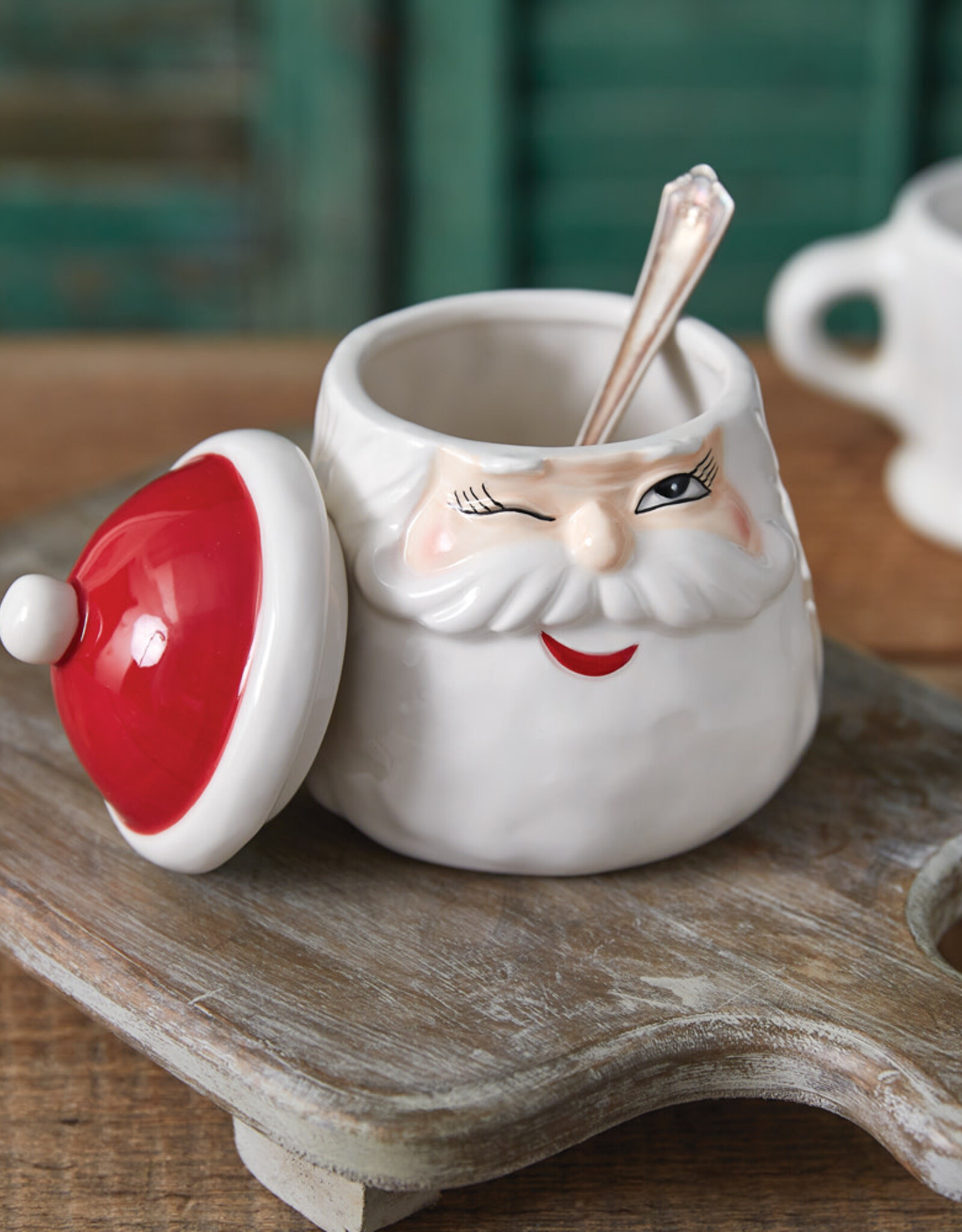 Winking Santa Sugar Jar
