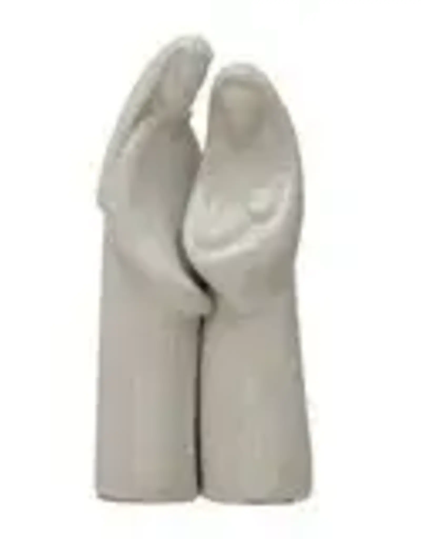 Stoneware Holy Family, White Speckled Set of 2 5"H & 4-3/4"H