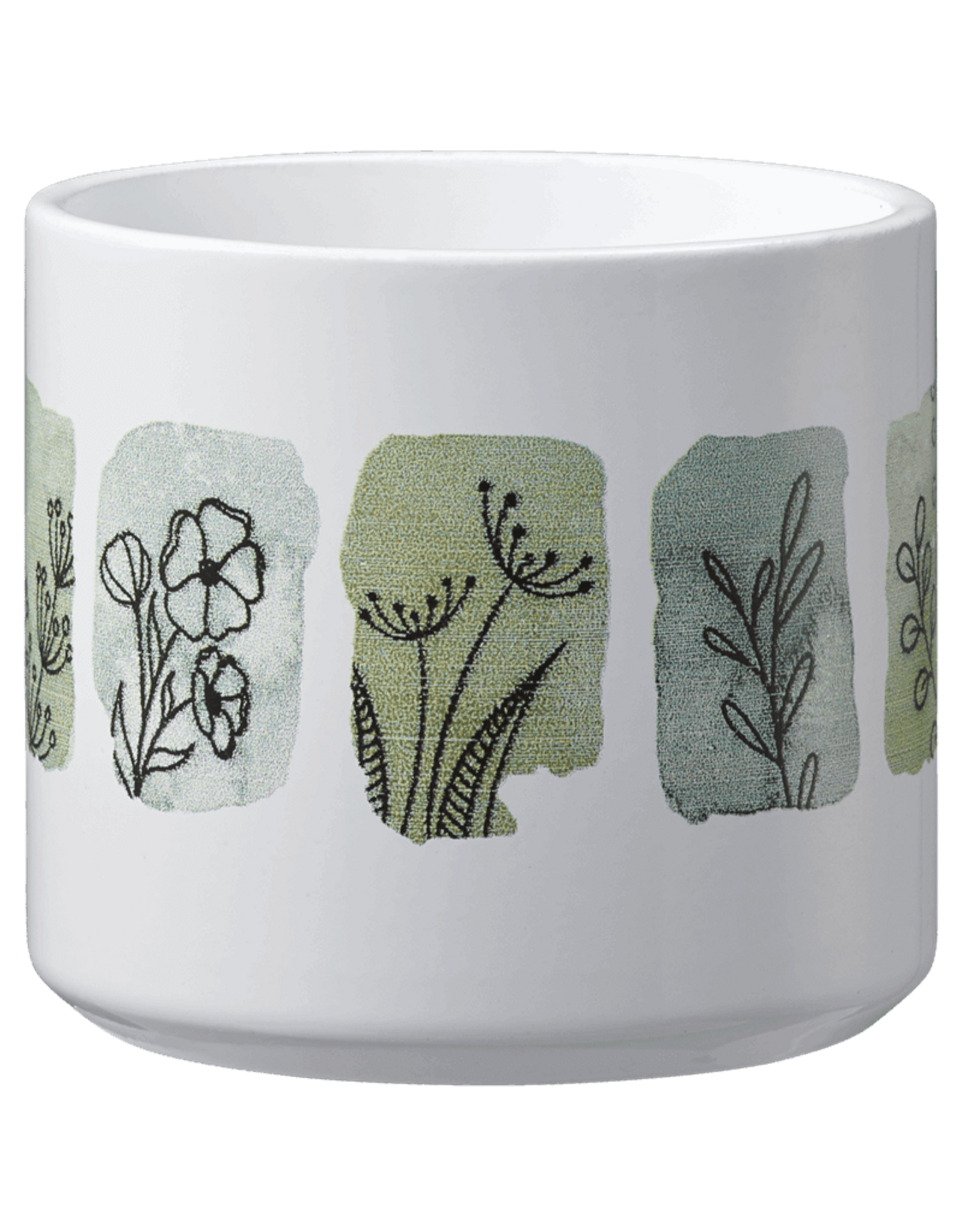 3.1″ Botanic Sketch Ceramic Las Vegas Greenery Pot