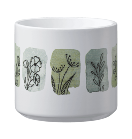 3.1″ Botanic Sketch Ceramic Las Vegas Greenery Pot
