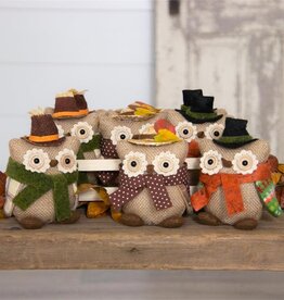 Autumn Owls With Scarves
