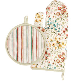 Fall Wildflowers Kitchen Set - Oven Mitt & Hot Pad