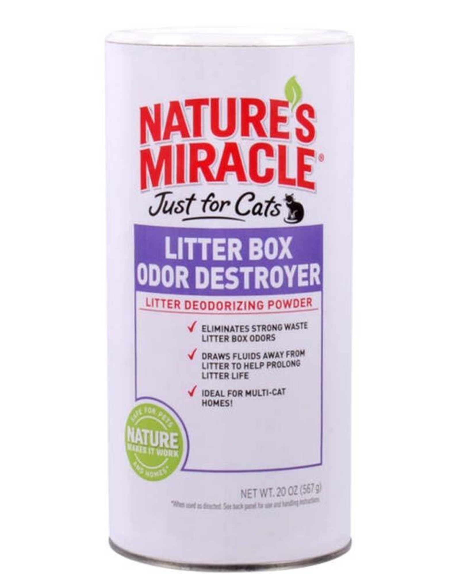 SPECTRUM BRANDS - TETRA Nature's Miracle Just for Cats Litter Pan / Box Odor Destroyer Deodorizing Powder 20 oz