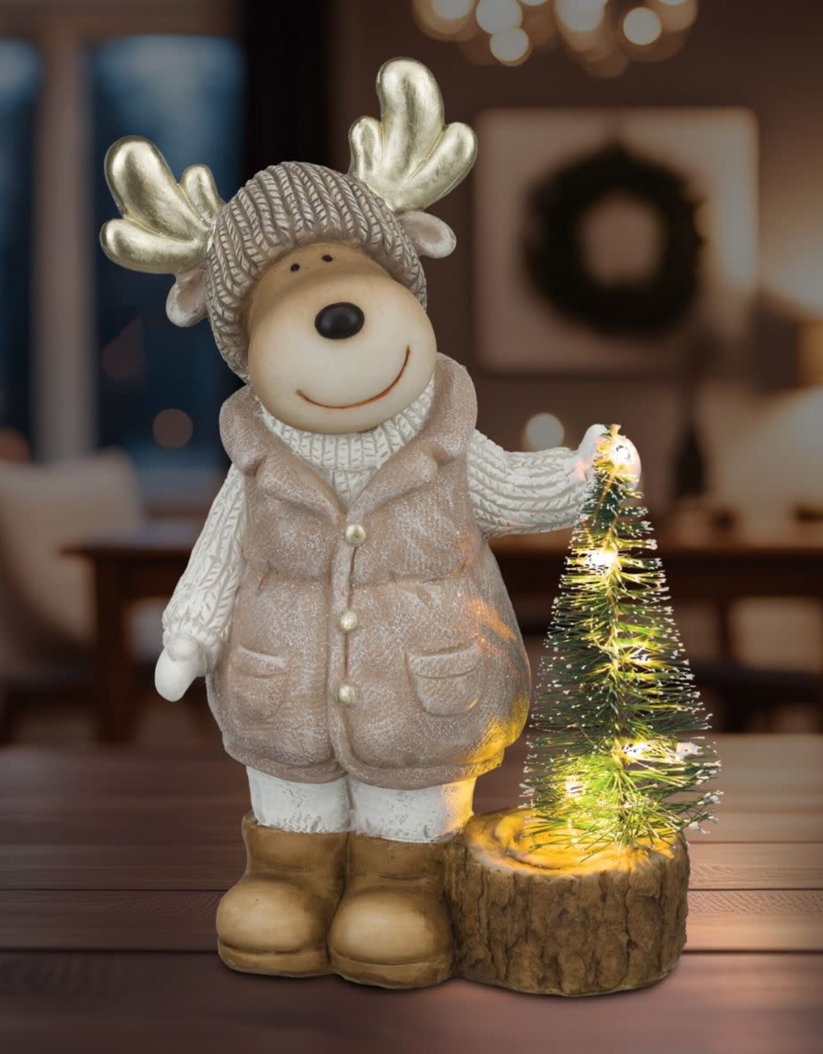 LED Reindeer & Tree Decor - 10"