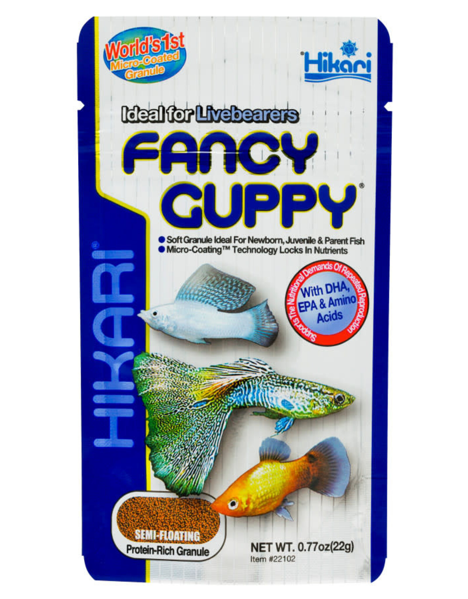 HIKARI SALES USA Hikari USA Tropical Fancy Guppy Granules Fish Food .77oz