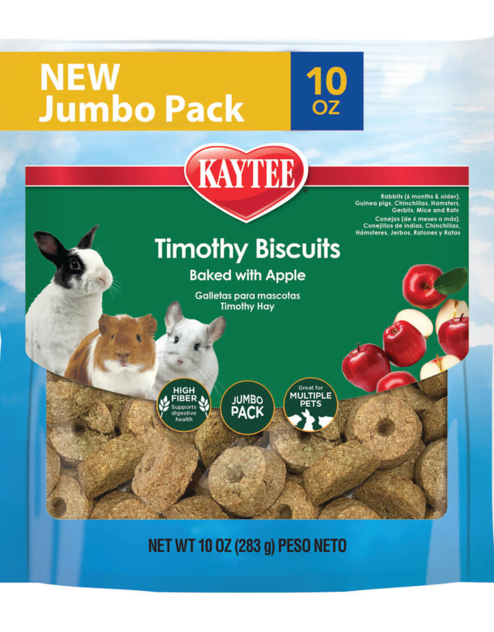 KAYTEE PRODUCTS Kaytee Timothy Biscuits Baked Treat - Apple 10 oz