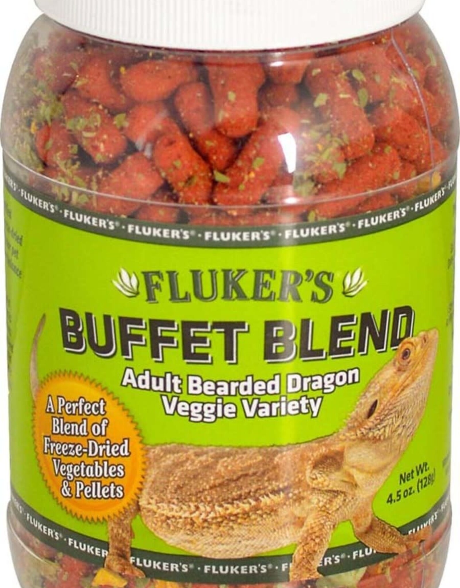 FLUKER LABS FLU Buffet Blend Adult Bearded Dragon Veggie Variety Freeze Dried Food4.5Z