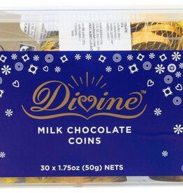Divine Chocolate, Milk Chocolate Coins 1.75 oz