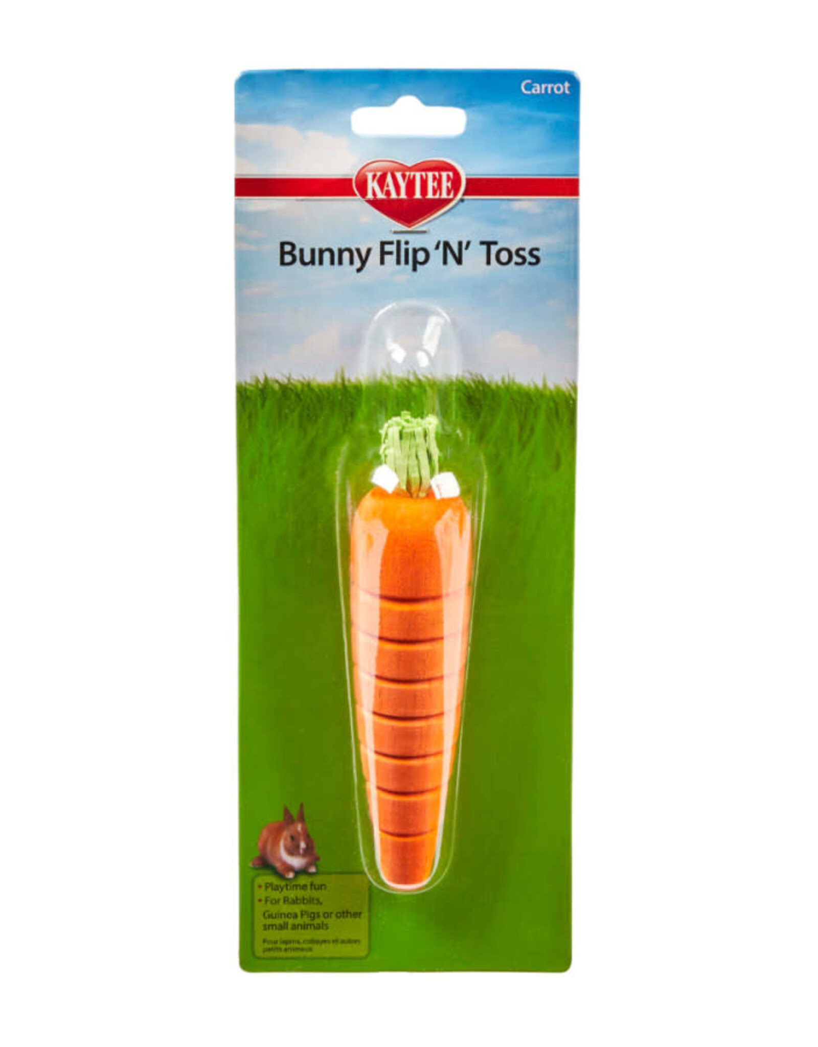 KAYTEE PRODUCTS Kaytee Bunny Flip-N-Toss Carrot Toy 6 in