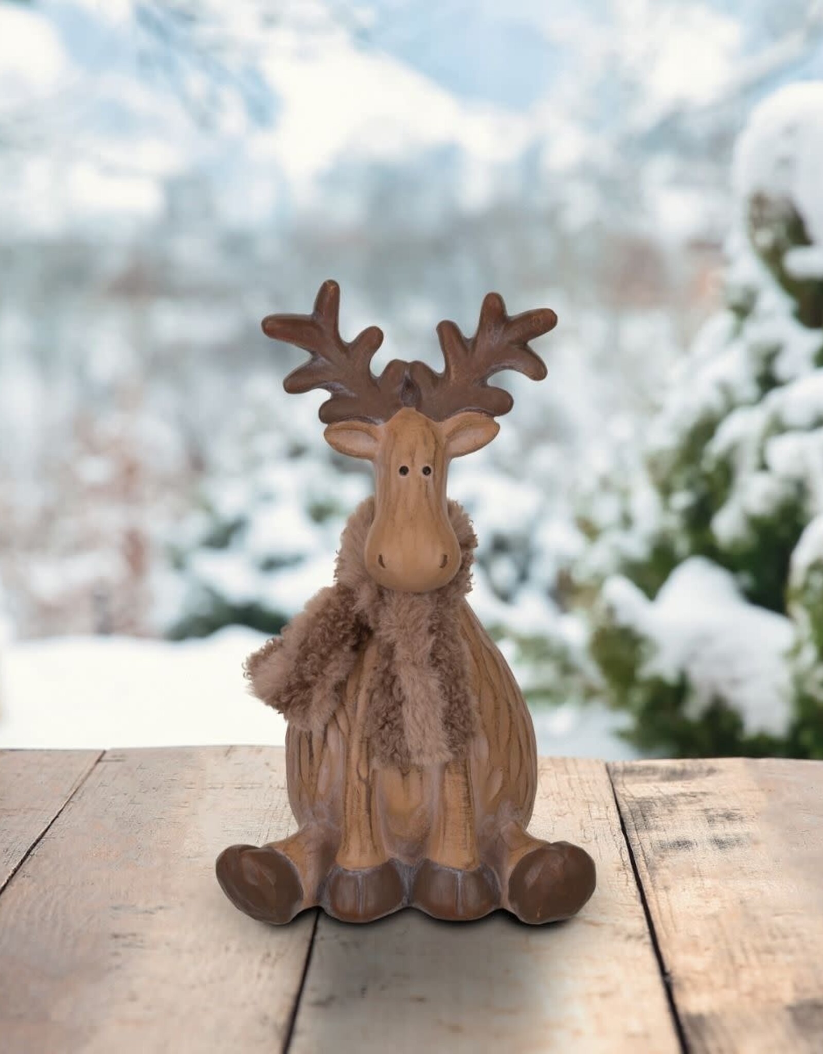 Woodland Moose Sitting Decor - SM 5"x4"x8.5"