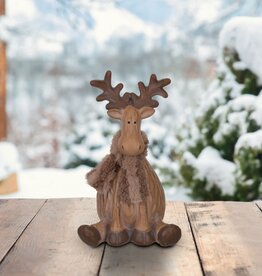 Woodland Moose Sitting Decor - SM 5"x4"x8.5"