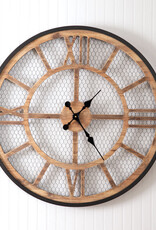 Farmhouse Chicken Wire Wall Clock