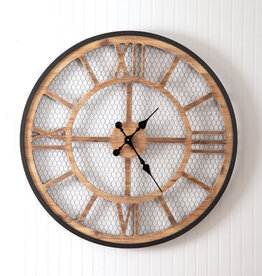 Farmhouse Chicken Wire Wall Clock