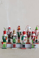 Pine Wood Nutcracker, Multi Color, 8 Styles © 6"H