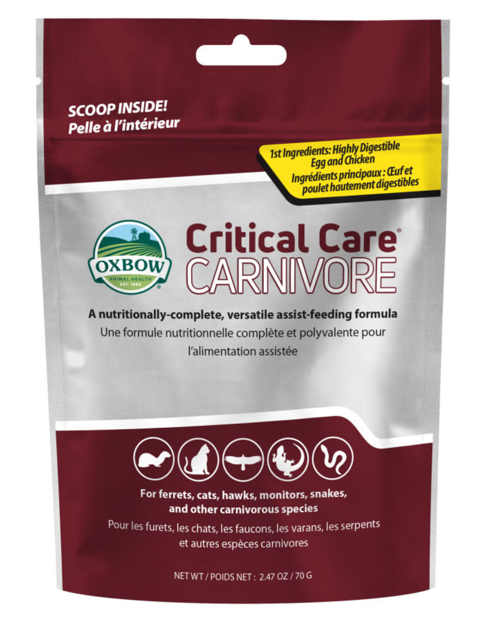 OXBOW PET PRODUCTS Oxbow CRITICAL CARE Egg/Chicken Carnivore 2.47oz