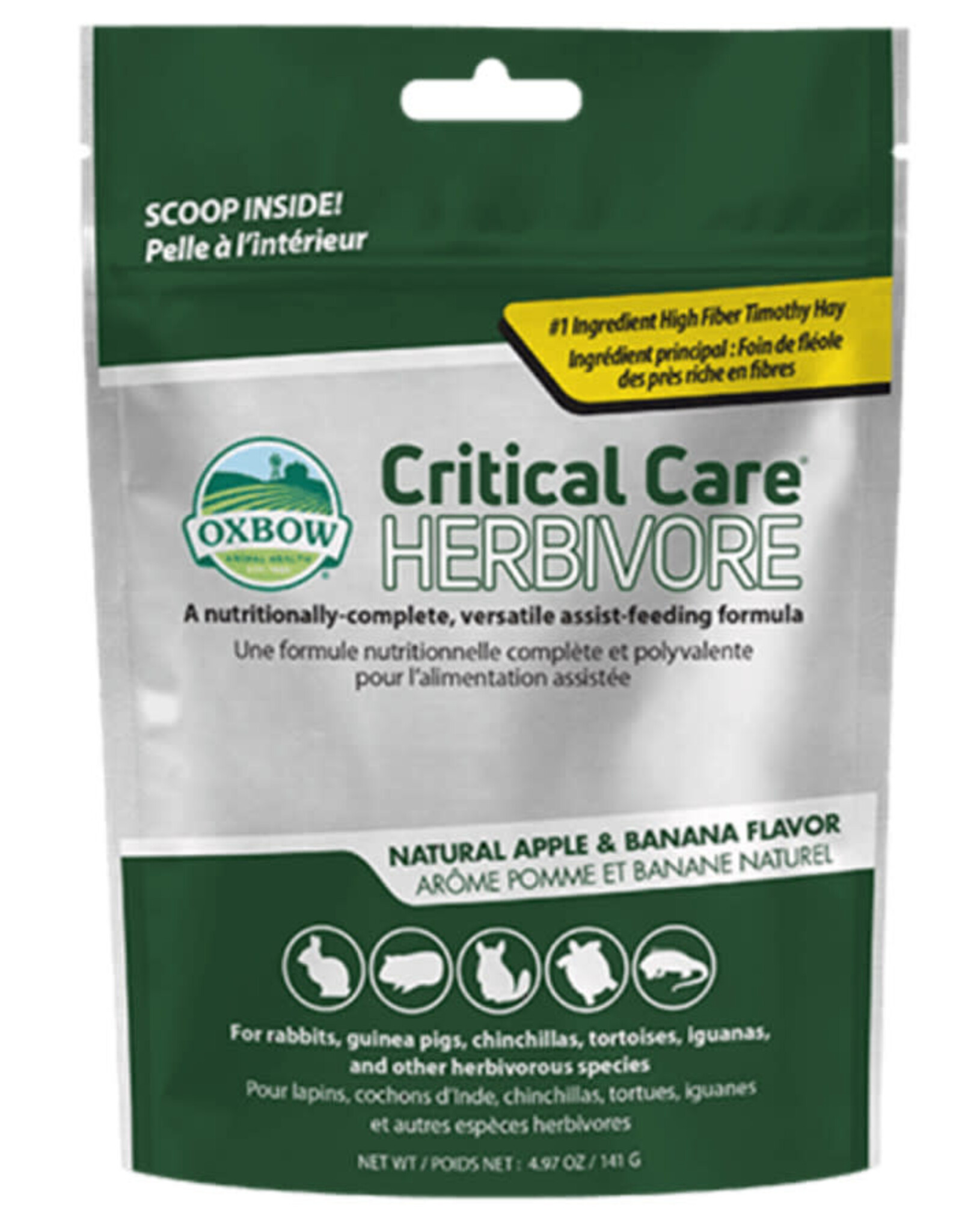 OXBOW PET PRODUCTS Oxbow CRITICAL CARE Apple/Banana Herbivore 4.97oz
