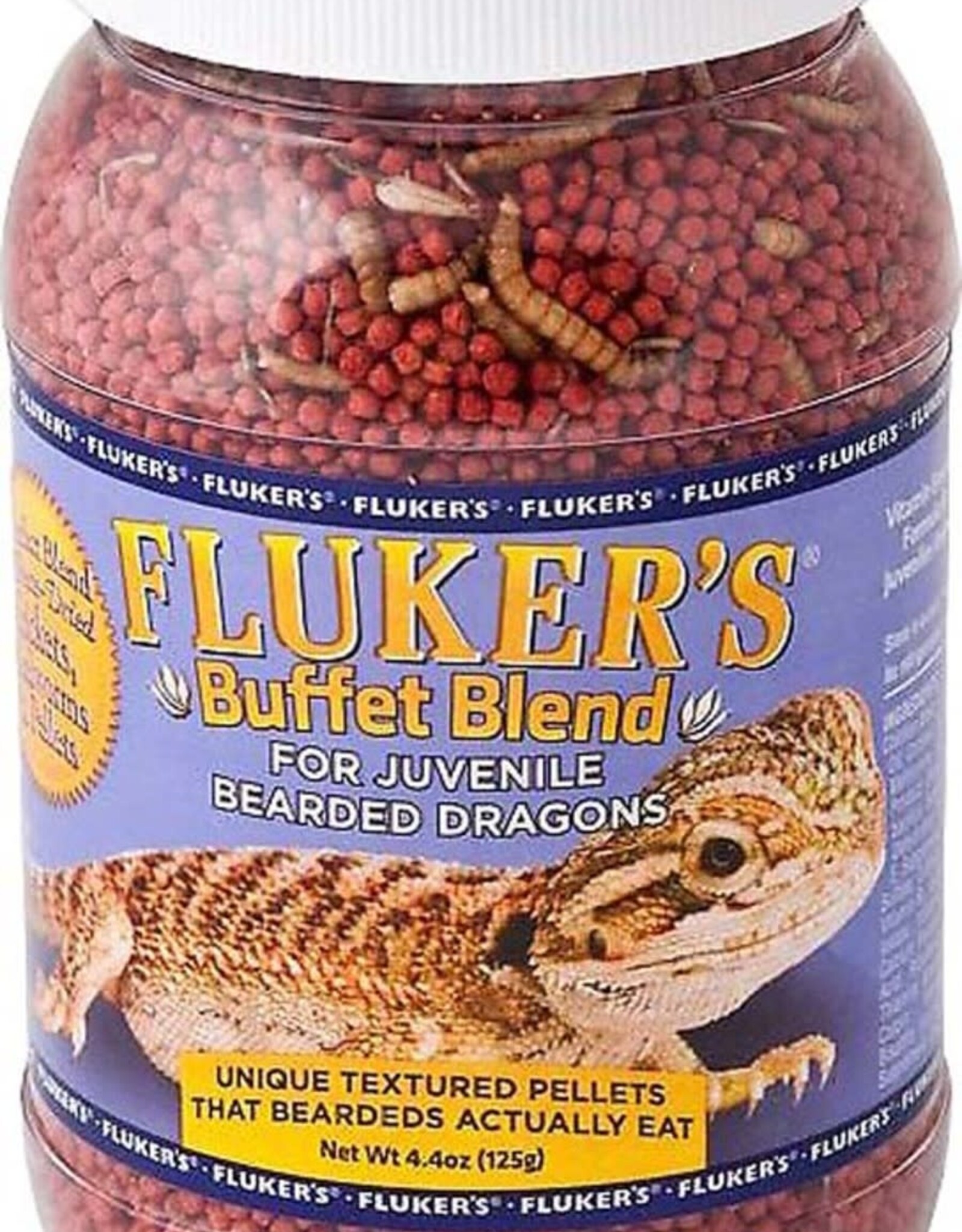 FLUKER LABS FLU Buffet Blend Juvenile Bearded Dragon Formula Freeze Dried Food 4.4Z