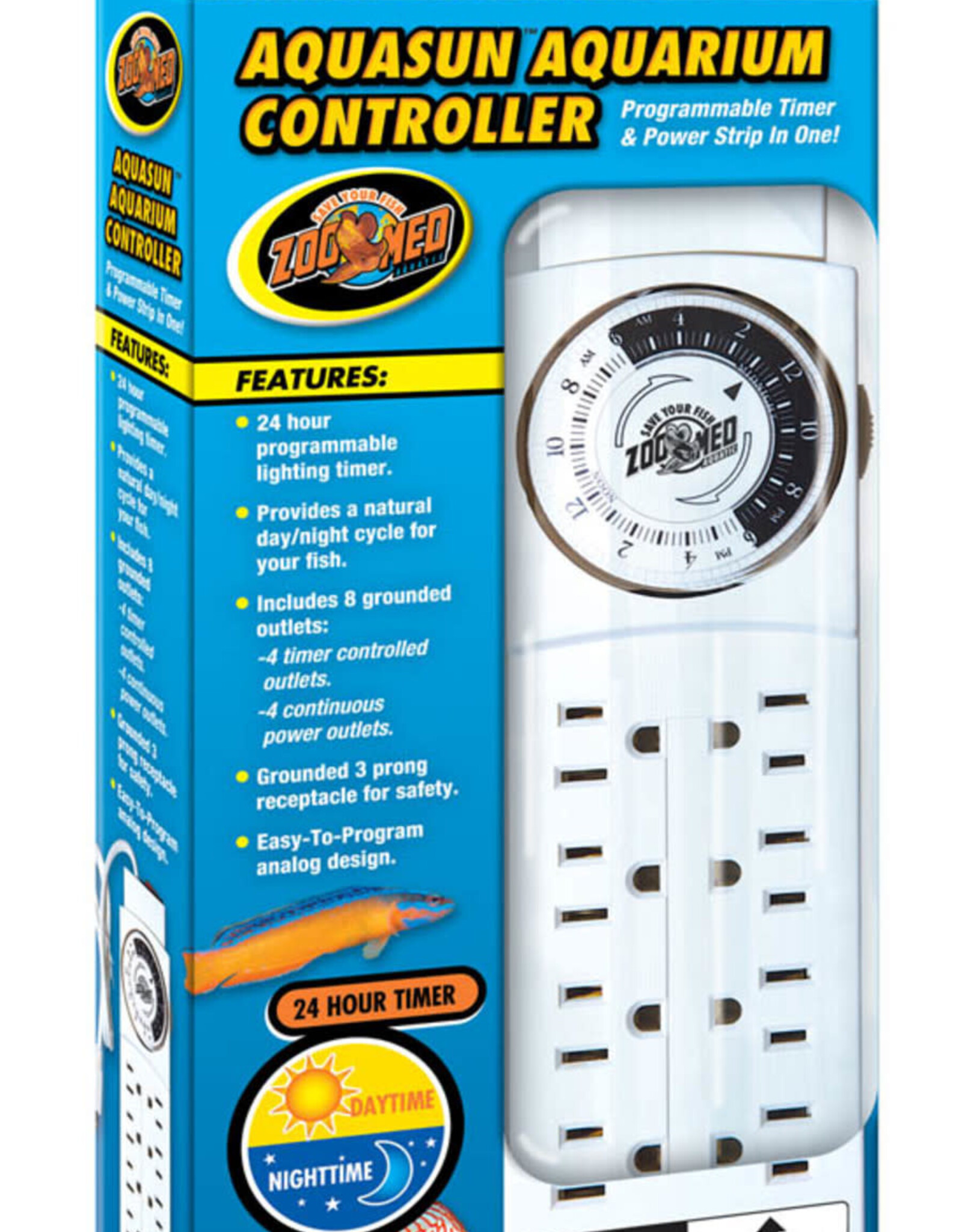 ZOO MED LABORATORIES ZML AquaSun Aquarium Controller Timer and Power Strip