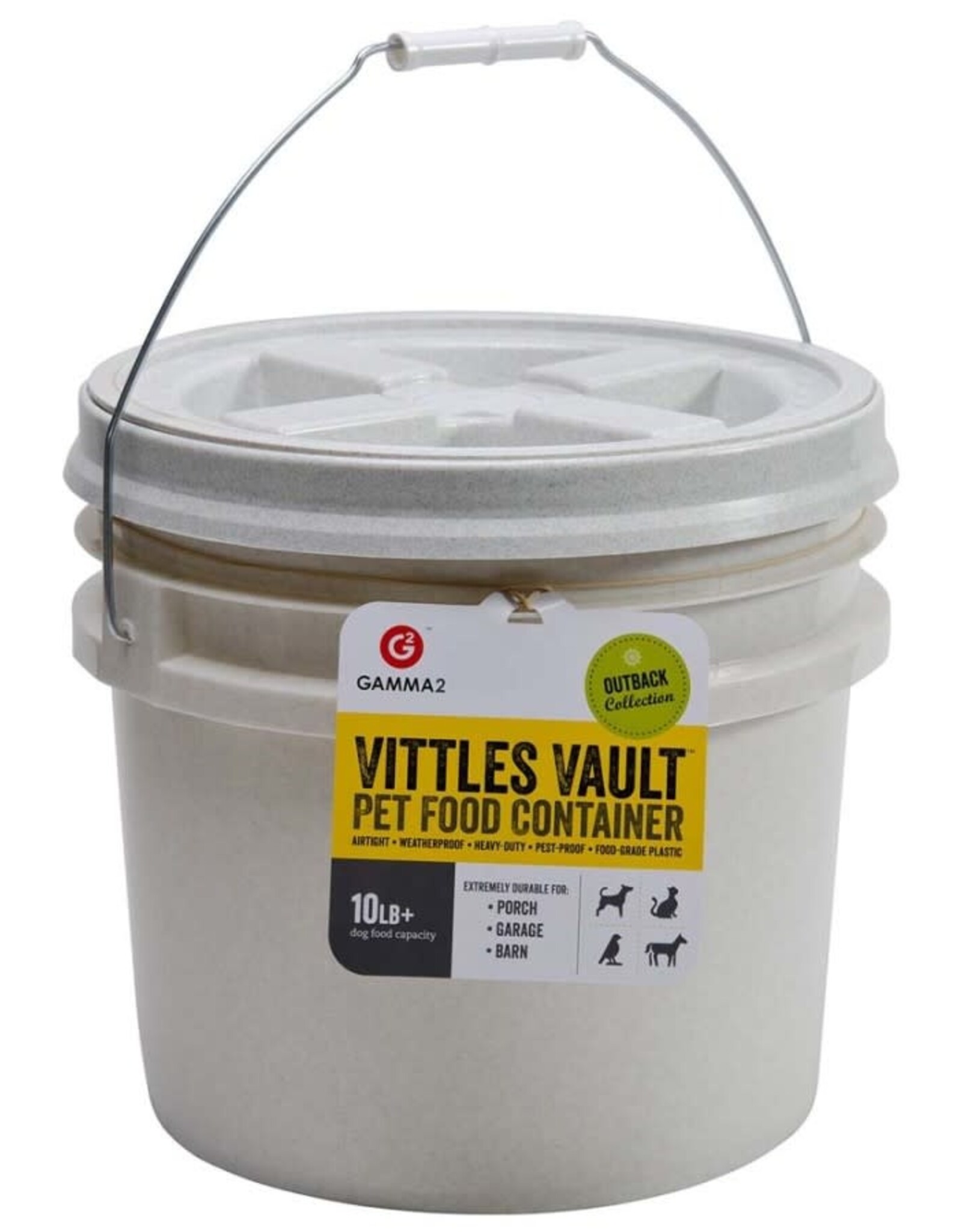 GAMMA Vittles Vault Outback Food Grade Bucket with GAMMA Seal Lid White 10 - 15 lb
