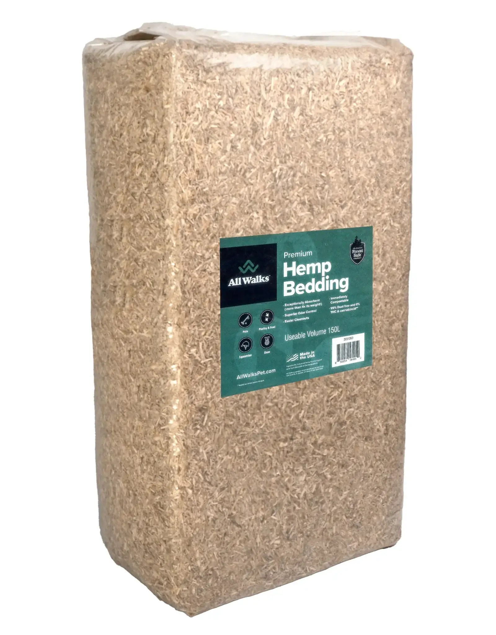 All Walks ALL Walks Premium Hemp Bedding 150L  33lbs