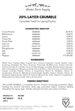 Alaska Farm Supply AFS Layer Crumbles 20%  50lbs