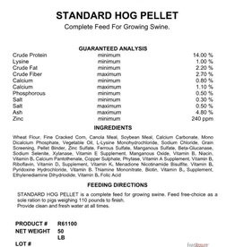Alaska Farm Supply AFS Hog Standard 14%  50lbs Pig, Swine