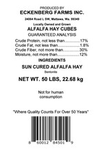 Eckenberg Farms AFS Alfalfa Cubes 50lbs by Eckenberg Farms