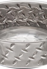 LOVING PET Diamond Plated Dog Bowl with Non-Skid Bottom, 2-Quart