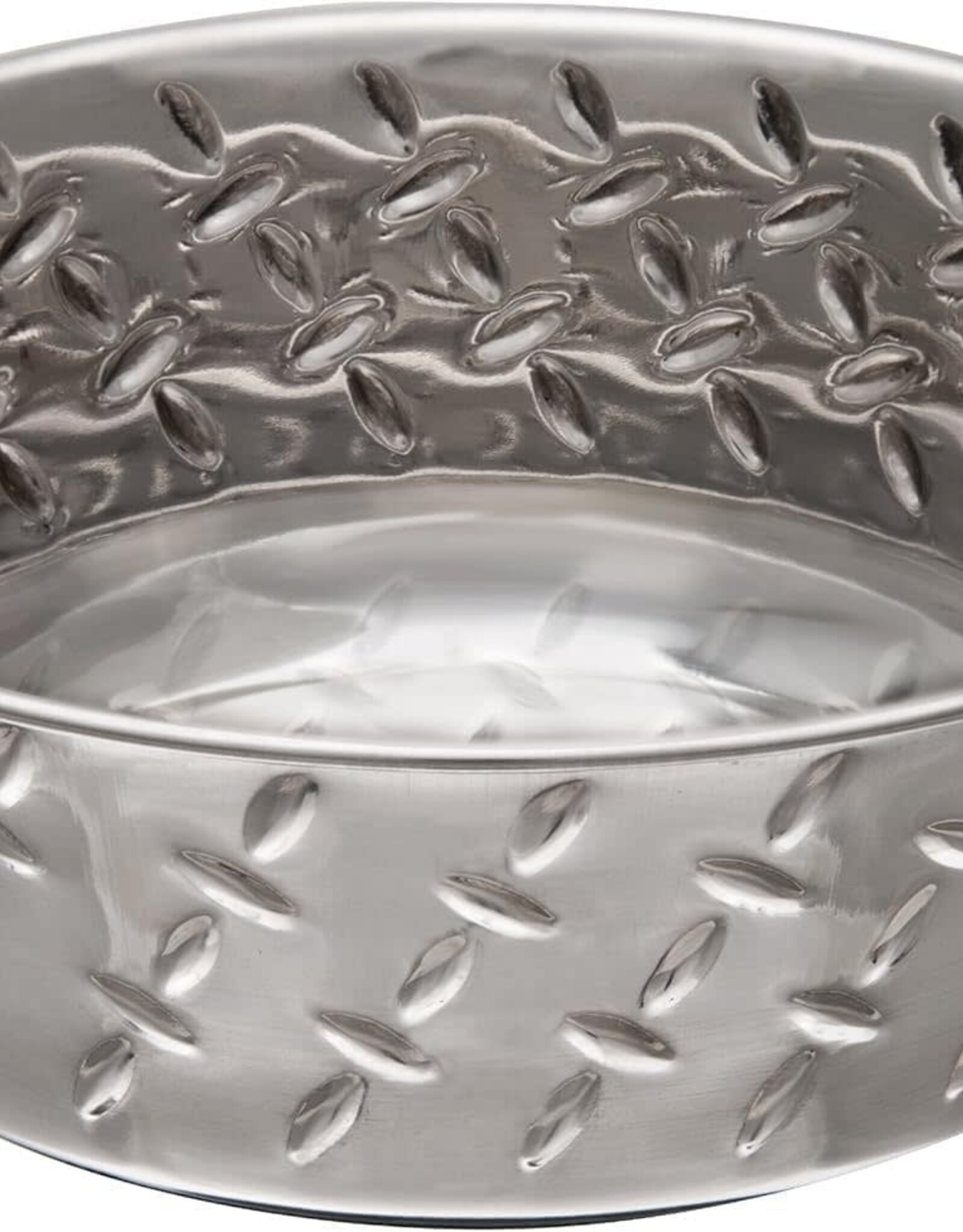LOVING PET Diamond Plated Dog Bowl with Non-Skid Bottom, 2-Quart