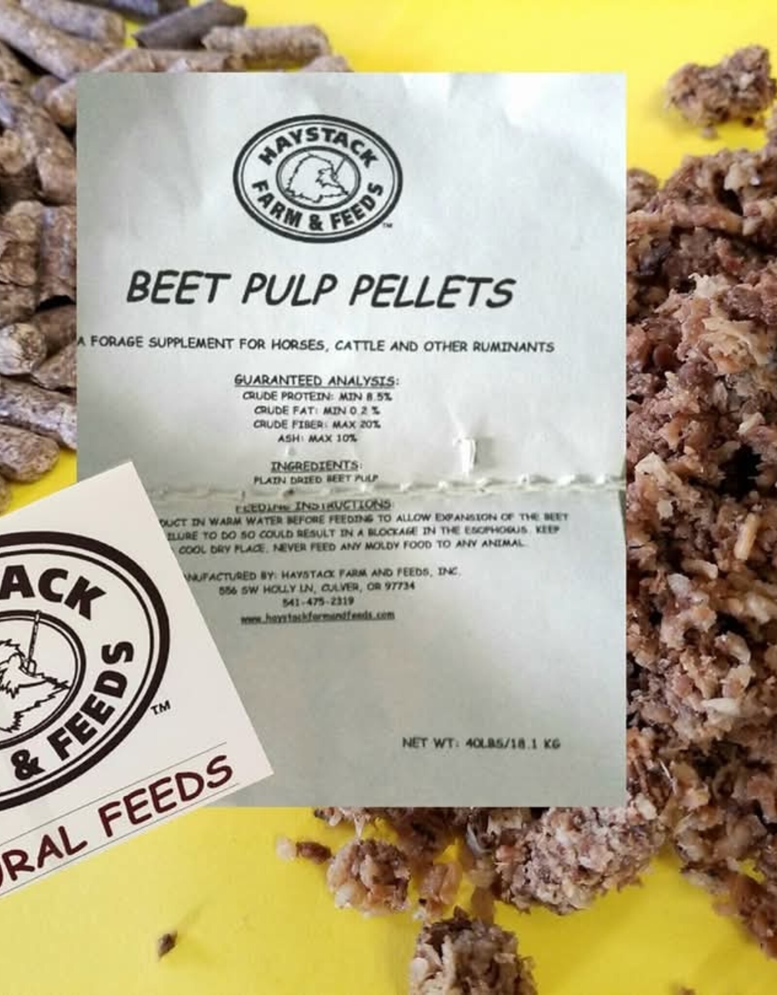 Alaska Farm Supply AFS Haystack Naturals Beet Pulp Pellets 40lb
