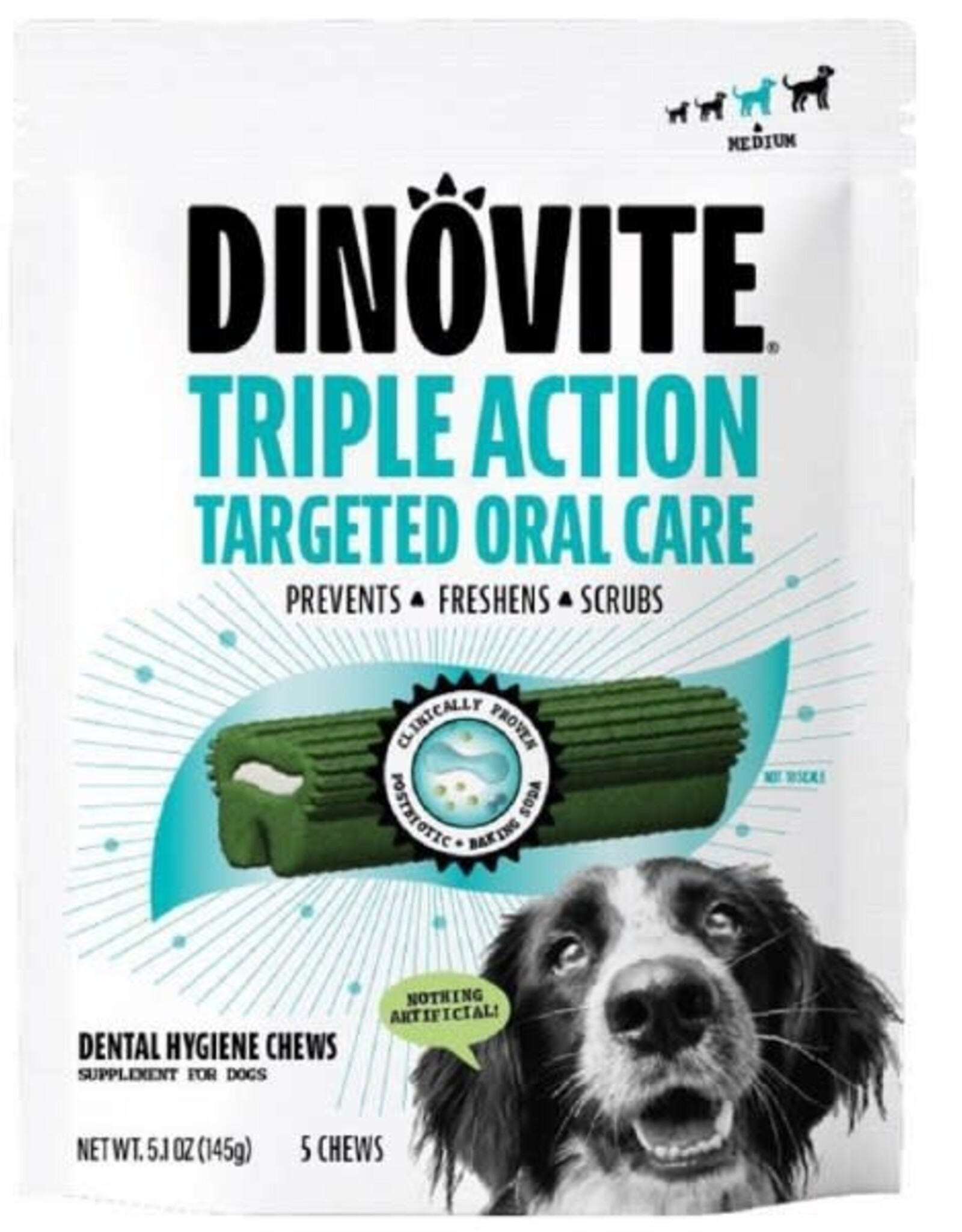 Dinovite Dinovite K9 Dentak Chew Medium 5/bag