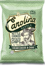 1in6 Snacks Carolina Kettle Kettle Cooked Potato Chips, Sir Walter Cream Cheese & Chive 5 oz