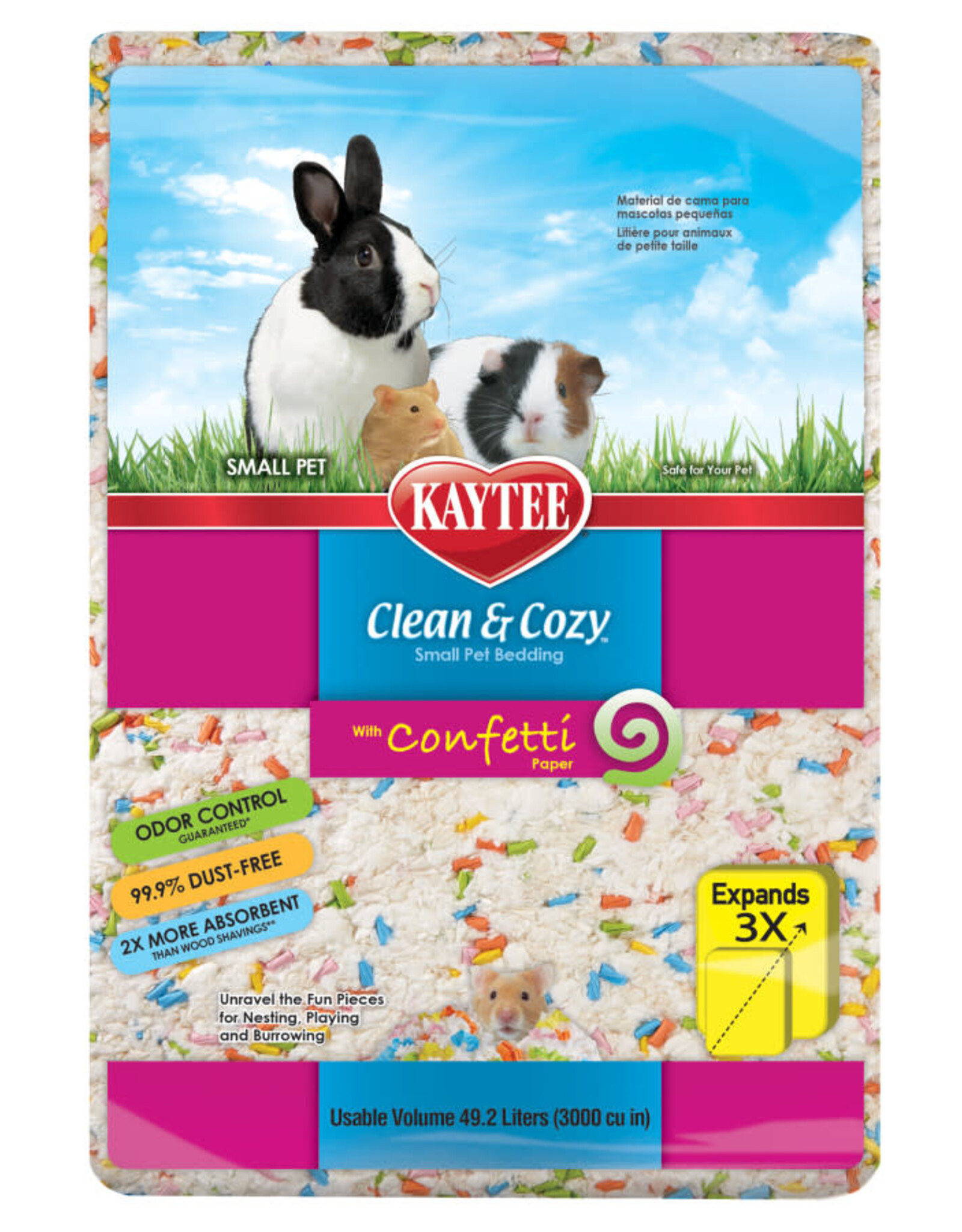 KAYTEE PRODUCTS Kaytee Clean & Cozy Confetti Bedding 49.2L