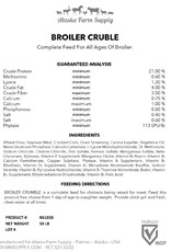 Alaska Farm Supply AFS Broiler Crumbles 21% Protein 50lb