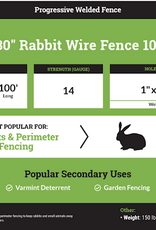 Alaska Farm Supply AFS Hardware Cloth HD Rabbit Fence 1/2"x1", 14 Gauge, 30 in x 100ft