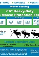 Alaska Farm Supply AFS Moose Protection Fence HD 12.5 Gauge, 7.5 ft x 165ft