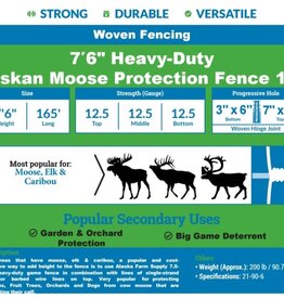 Alaska Farm Supply AFS Moose Protection Fence HD 12.5 Gauge, 7.5 ft x 165ft