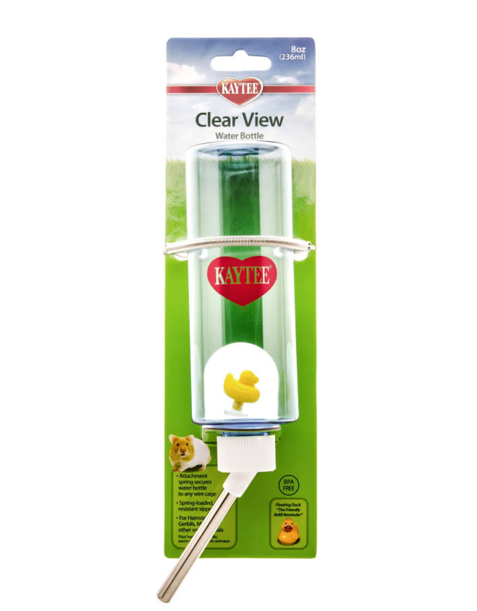 KAYTEE PRODUCTS Kaytee Clear Water Bottle, Single Clear, 8 oz