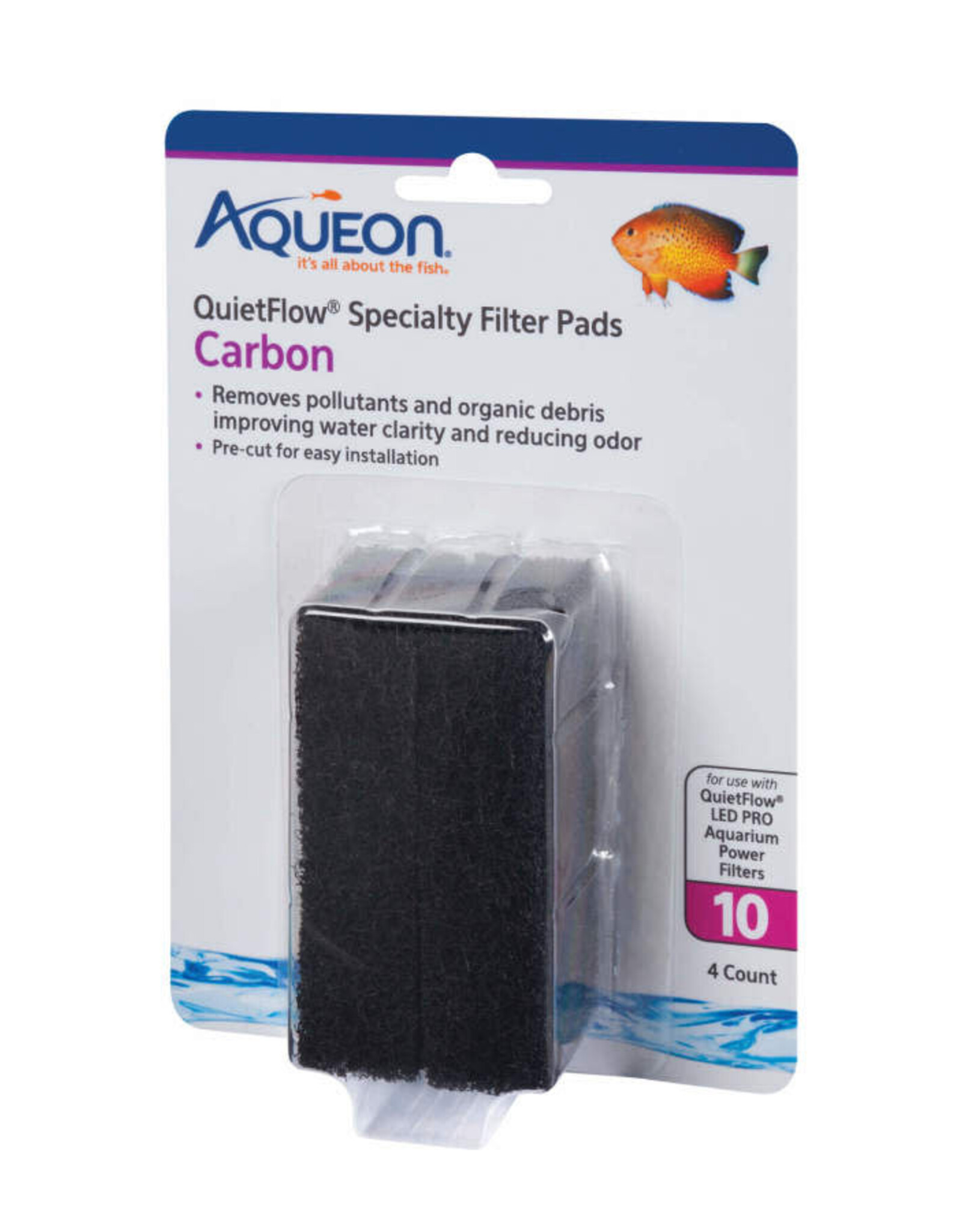 AQUEON Aqueon Replacement Specialty Filter Pads Carbon, Quiet Flow 10