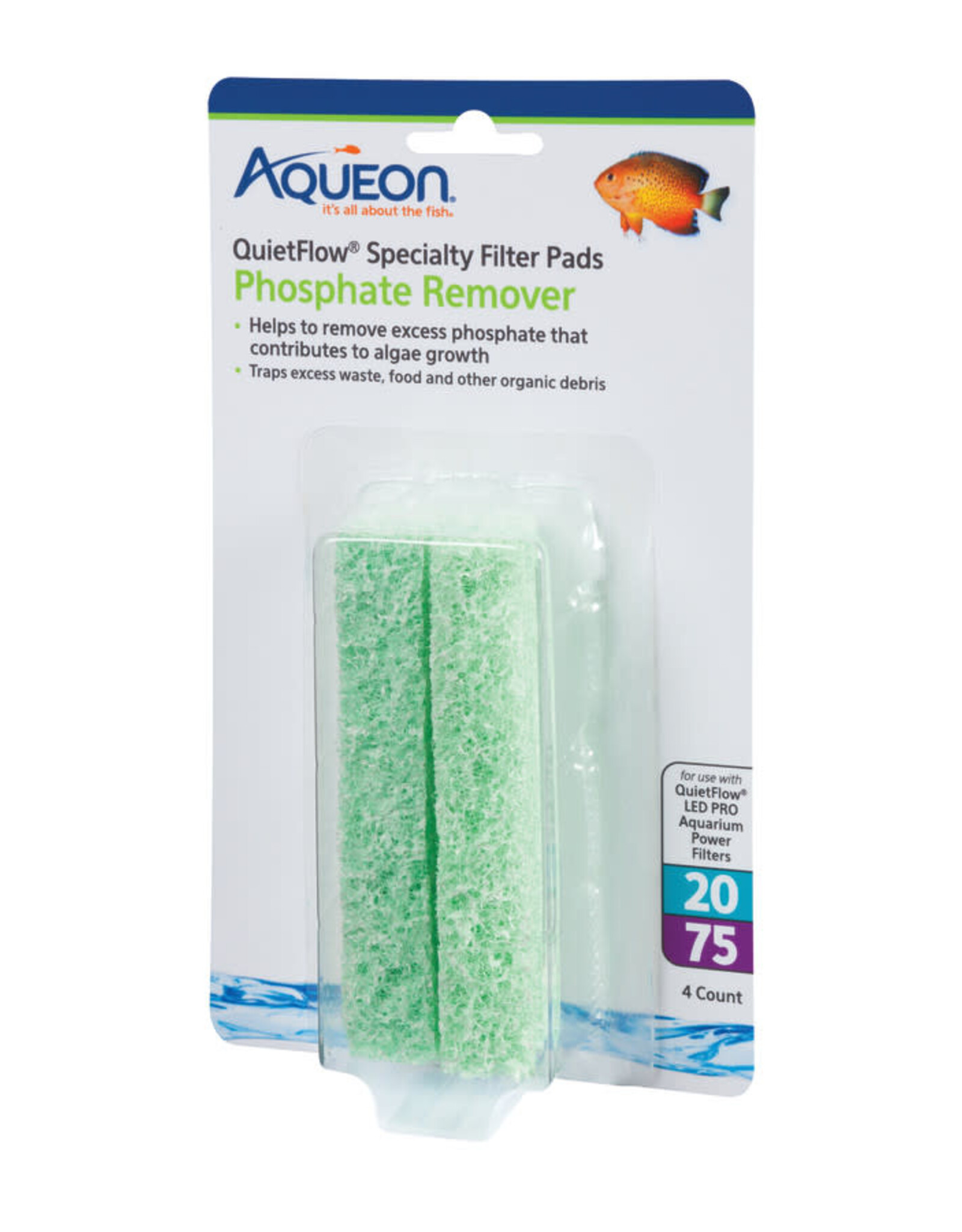 AQUEON Aqueon Replacement Specialty Filter Pads Phosphate Remover, Quiet Flow 20/75