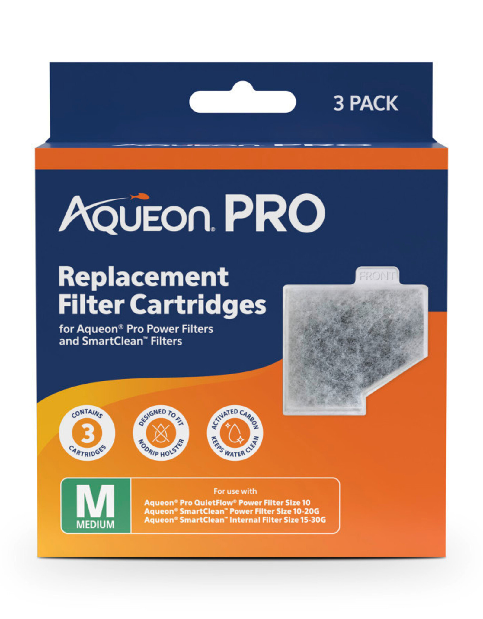 AQUEON Aqueon Pro Replacement Filter Cartridges Medium, 3 pk