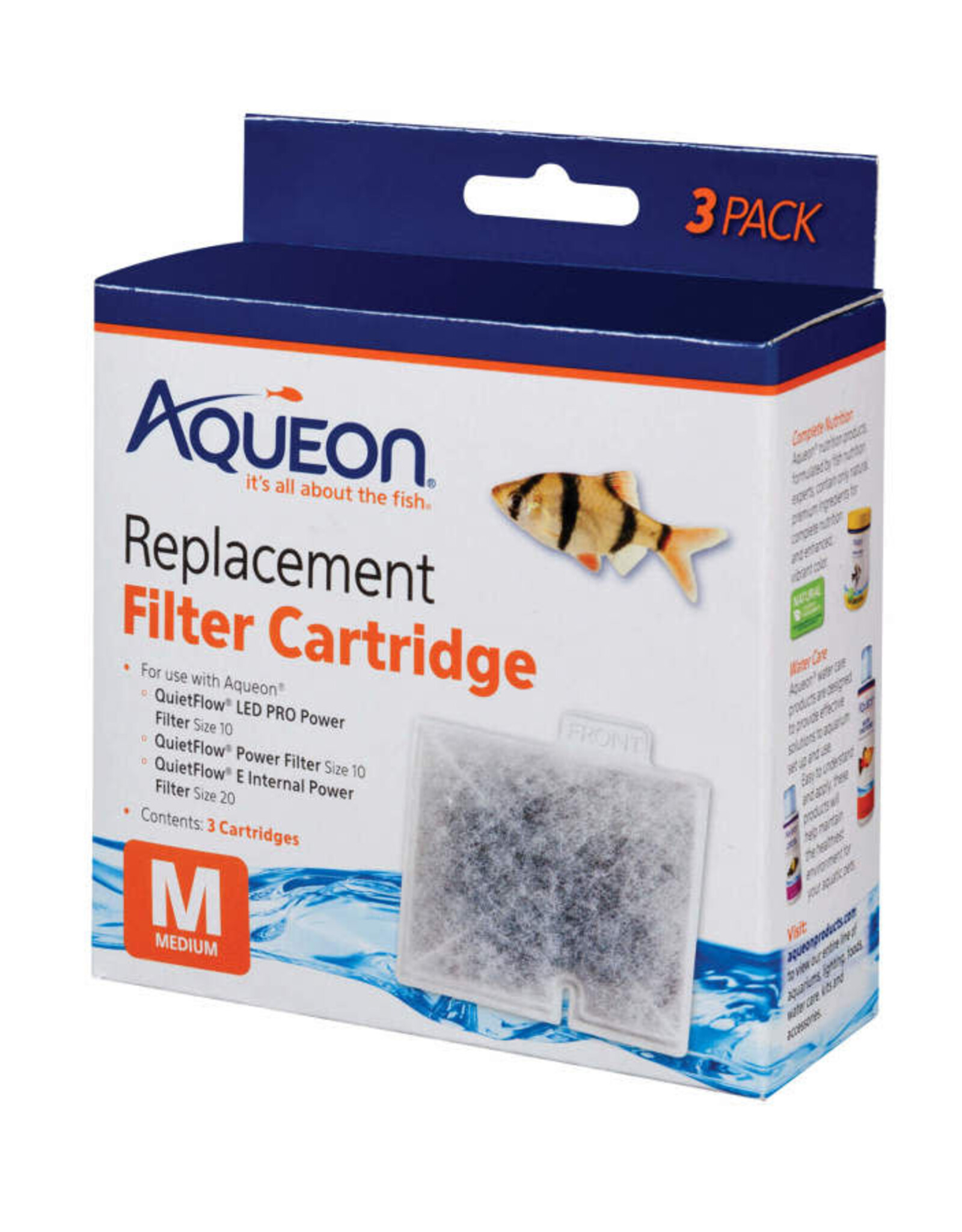 AQUEON Aqueon Replacement Filter Cartridges Medium - 3 pk